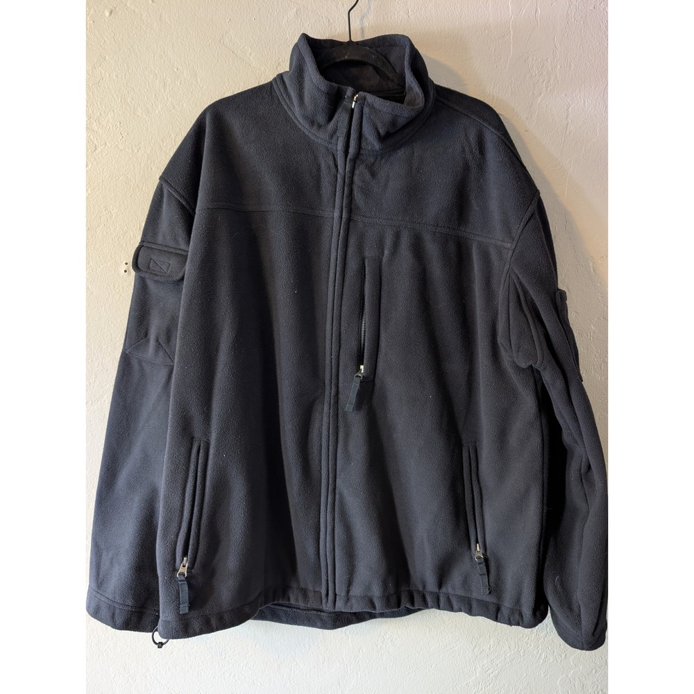 Duluth Trading Co Men's XL Black Fleece Jacket Full Zip Utility Workwear